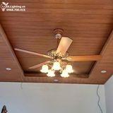 Quạt trần đèn tân cổ điển QTCD007 