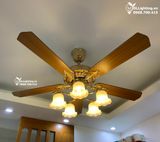  Quạt trần đèn tân cổ điển QTCD007 