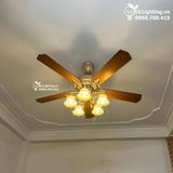  Quạt trần đèn tân cổ điển QTCD007 