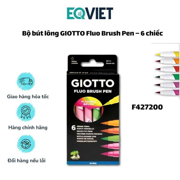 BOX 06 GIOTTO FLUO BRUSH PEN Box 06pcs