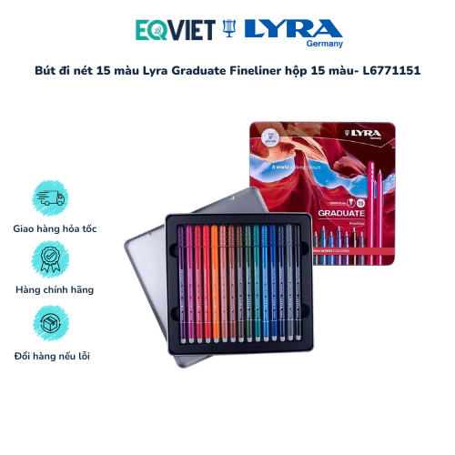 Bút đi nét 15 màu Lyra Graduate Fineliner hộp 10 màu -15 màu