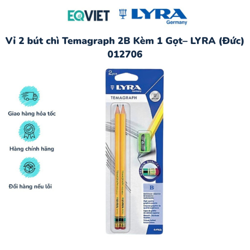  Vỉ 2 bút chì Temagraph 2B  - LYRA (ĐỨC) - 012707 