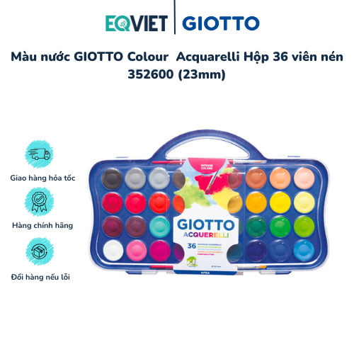 Màu nước GIOTTO Colour  Acquarelli Hộp 36 viên nén F352700 (23mm)