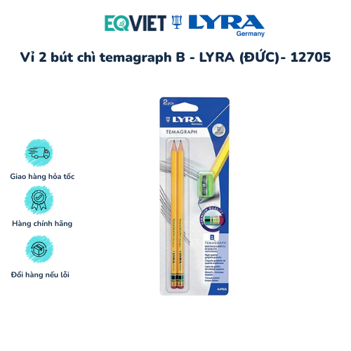  Vỉ 2 bút chì temagraph B - LYRA (ĐỨC)- 12705 - 12707 