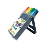  Bút Lông Hai Đầu AMOS Color Duo Brush Pen CDU12PC – Bộ 12 Màu Chính Hãng Hàn Quốc 