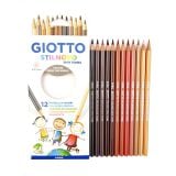 Bút Chì Màu Giotto STILNOVO Skin Tones F257400 – Hộp 12 Màu Tông Da Chính Hãng Ý 
