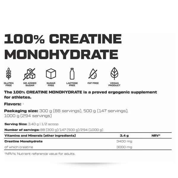 Scitec Nutrition 100% Creatine Monohydrate 300g (88 Serving)
