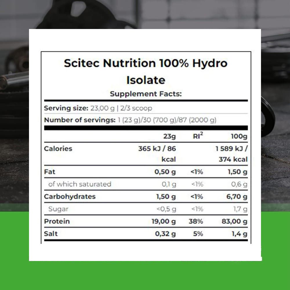 Scitec Nutrition 100% Hydro Isolate 2Kg | Bột Protein Thủy Phân Cao Cấp