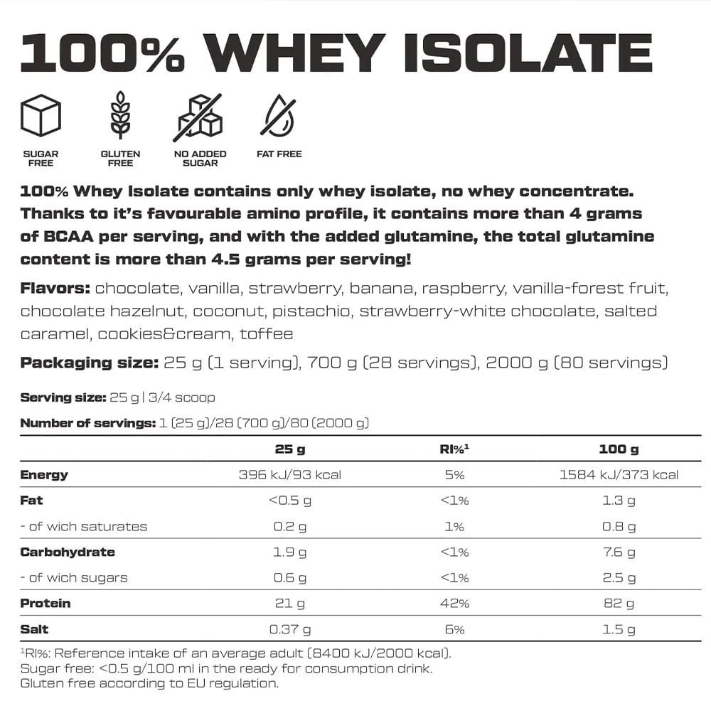 Scitec Nutrition 100% Whey Protein Isolate 700g