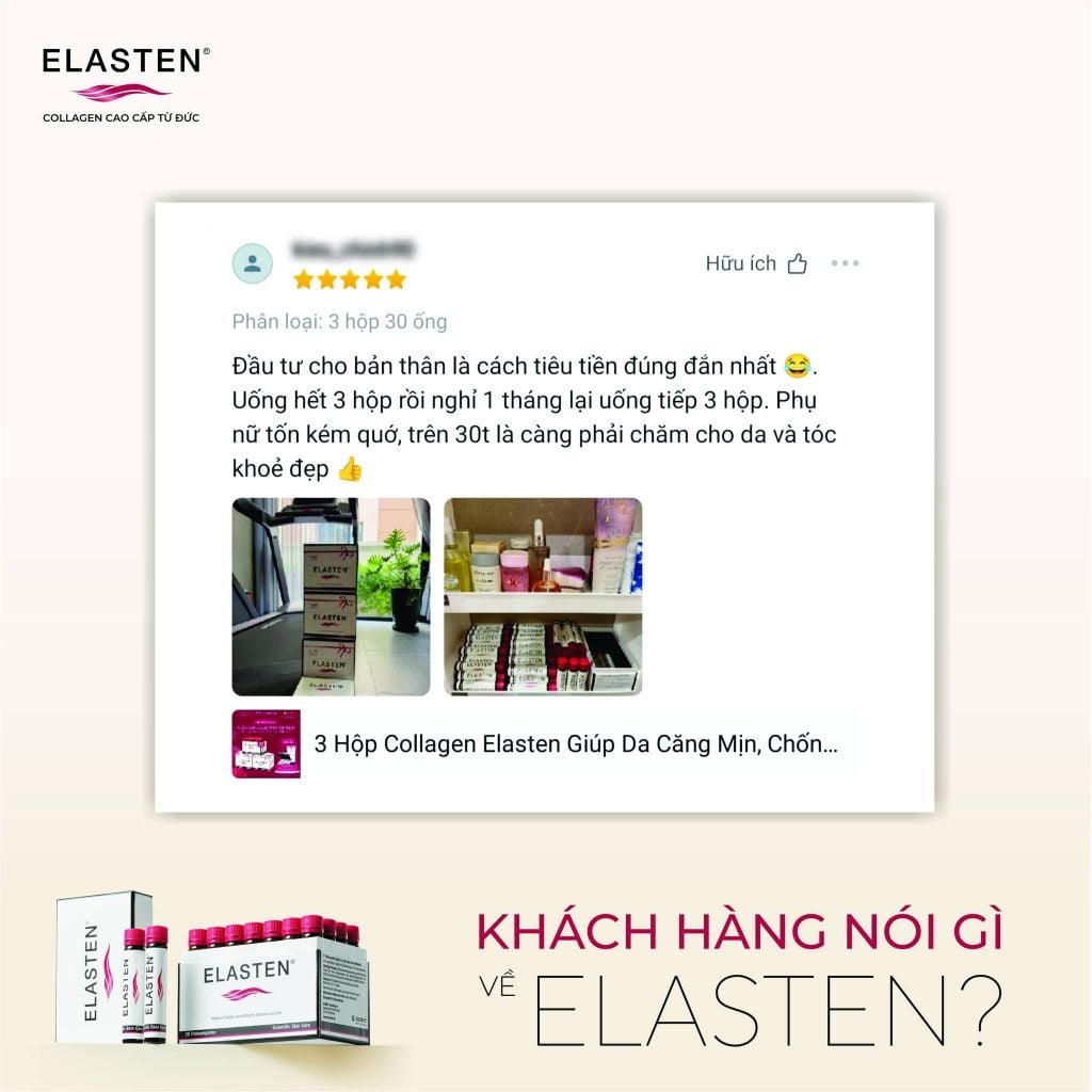 Nước uống Collagen Elasten 28 ống nhập khẩu Đức chính hãng