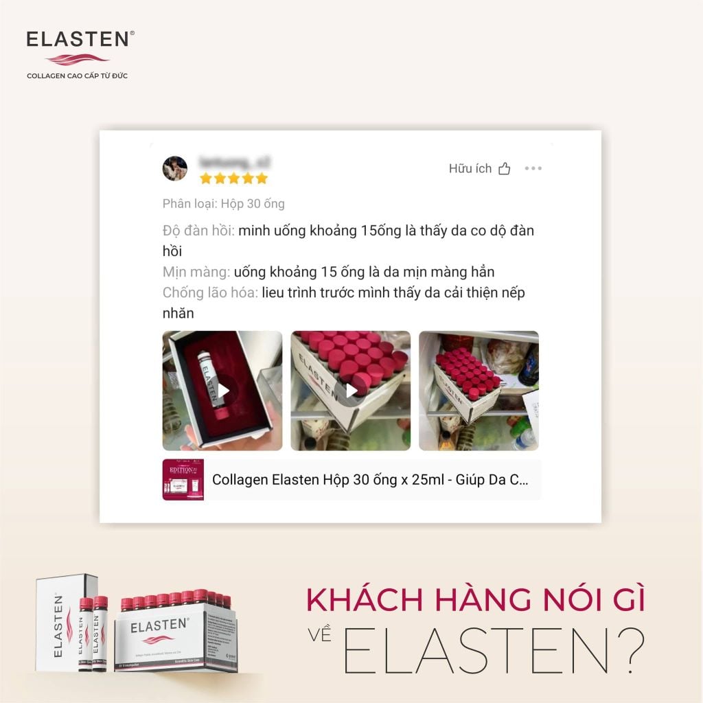 Nước uống Collagen Elasten 28 ống nhập khẩu Đức chính hãng