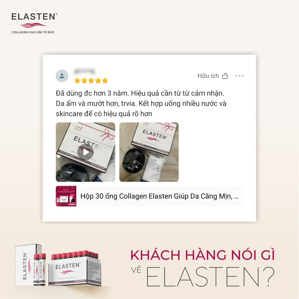 Nước uống Collagen Elasten 28 ống nhập khẩu Đức chính hãng