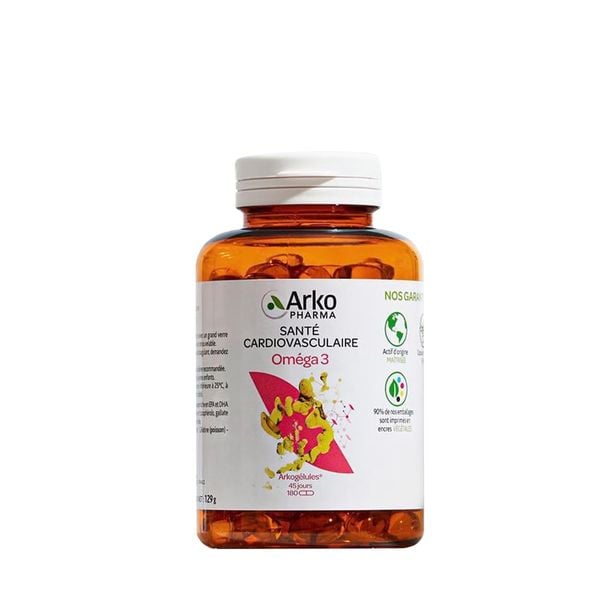 Arkopharma Dầu Cá Hồi Na Uy Omega 3 | Hỗ Trợ Tim Mạch - Trí Não - Sáng Mắt