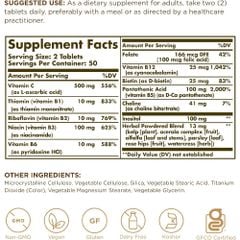 Solgar Viên uống B-Complex with Vitamin C | Hỗ Trợ Trí Não