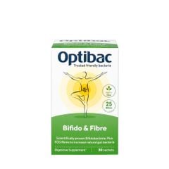 Optibac Bifido & Fibre 30 Gói | 25 tỷ CFU Và 4g Chất Xơ