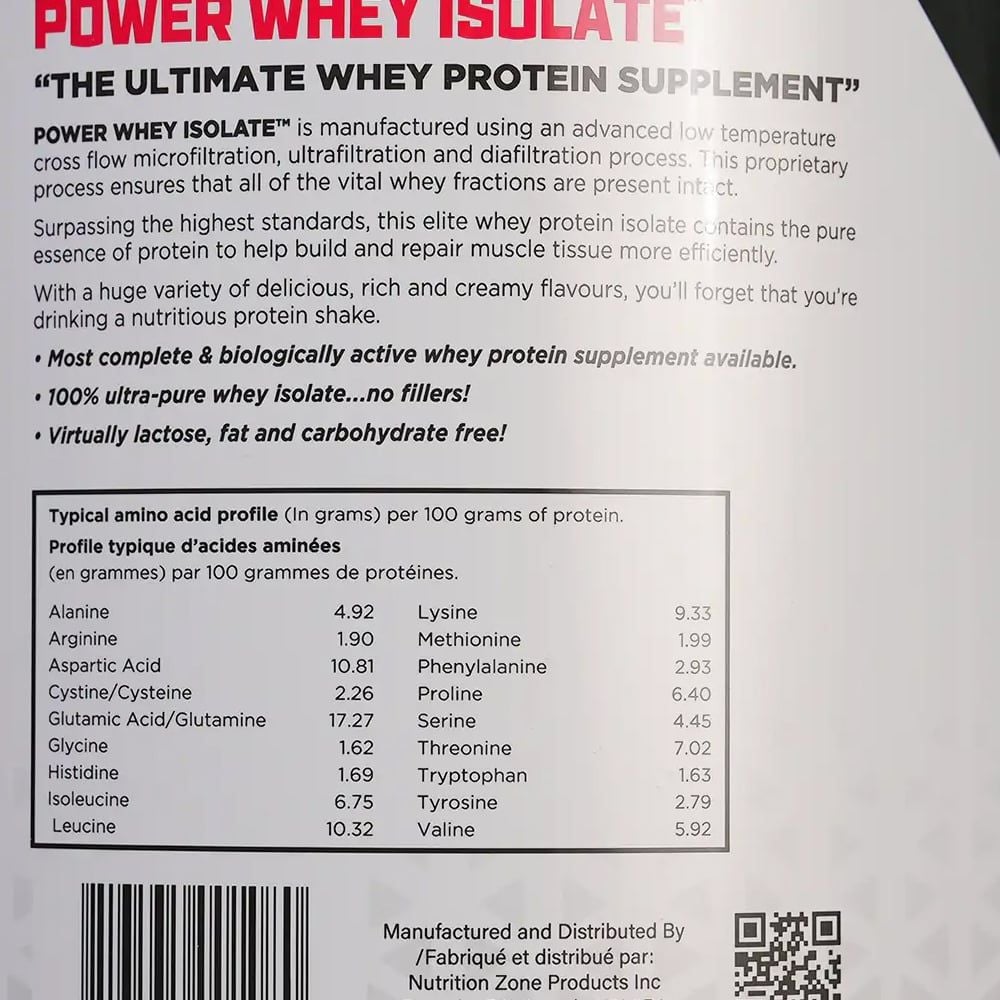 BioX Power Whey Isolate 4Lbs (1.8Kg) | 31g Protein Mỗi Muỗng