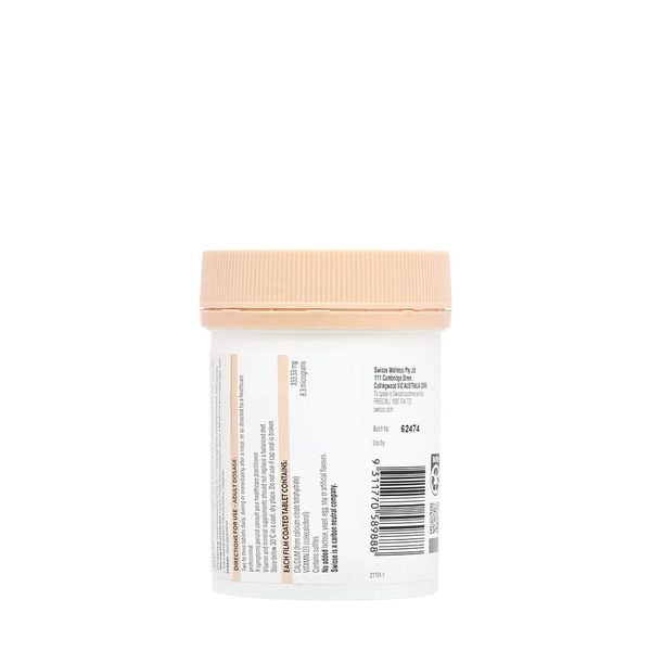 Swisse Calcium + D3 90 Viên | Canxi Citrate 333mg Mỗi Viên