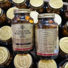 Solgar Viên Bổ Sung Calcium Magnesium Plus Zinc Giúp Xương Chắc Khỏe (Chai 100 viên)