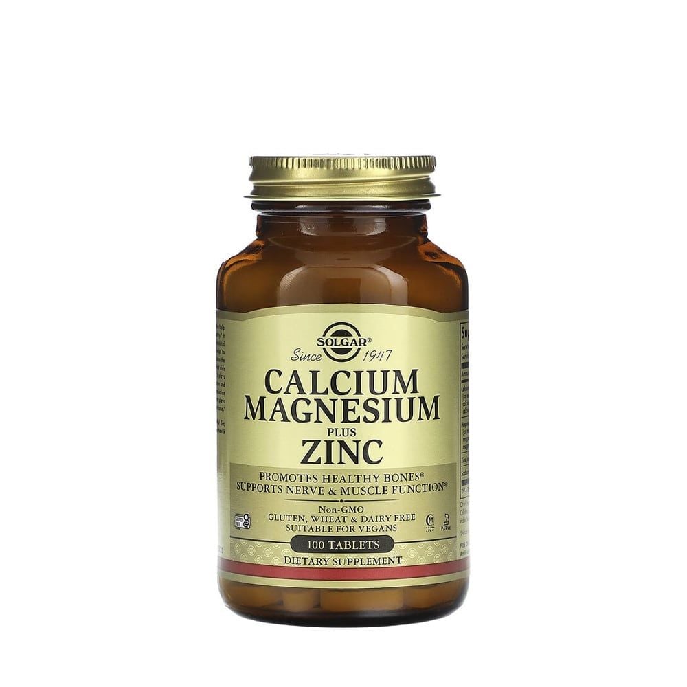Solgar Calcium Magnesium Plus Zinc viên bổ sung ba khoáng chất
