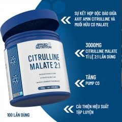 Applied Nutrition Citrulline Malate 100 Lần Dùng | Tăng Hiệu Suất Tập Luyện