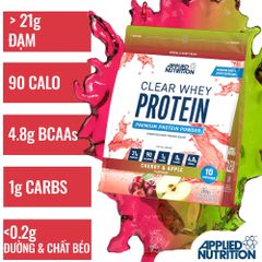 Applied Nutrition Clear Whey Protein 250G (10 Lần Dùng) | Whey Tách Hoàn Toàn Vị Sữa