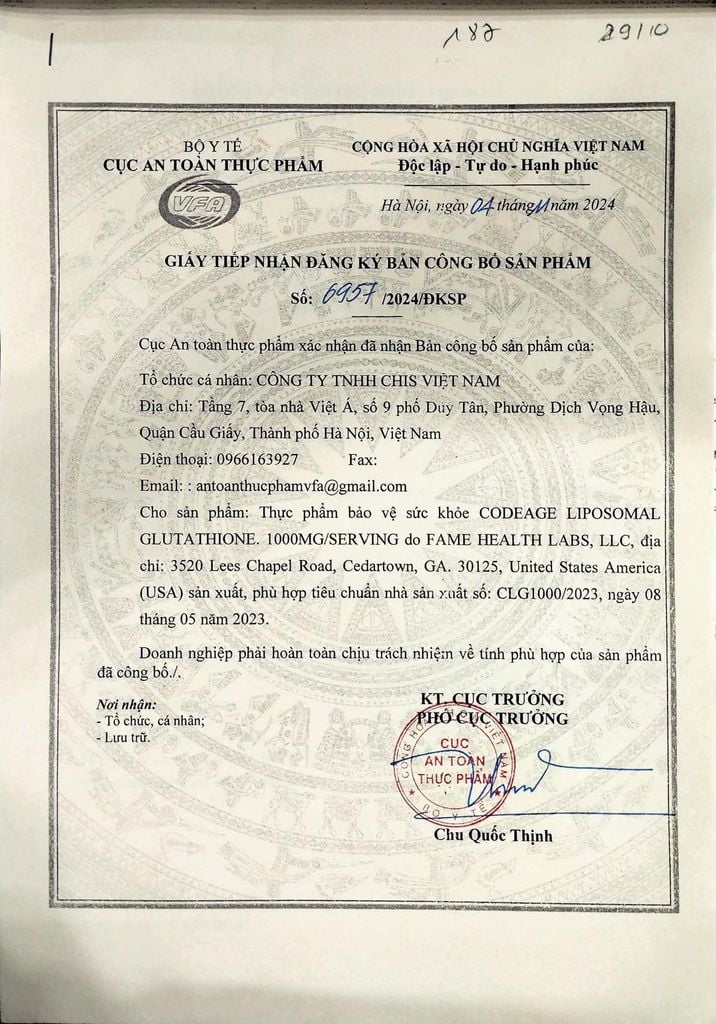 CodeAge Viên Uống Chống Lão Hoá Liposomal Glutathione 1000mg- 60 viên