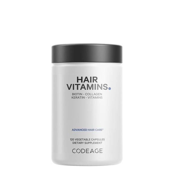 Codeage Hair Vitamins 120 viên | Biotin 10.000mcg Mỗi Lần Dùng