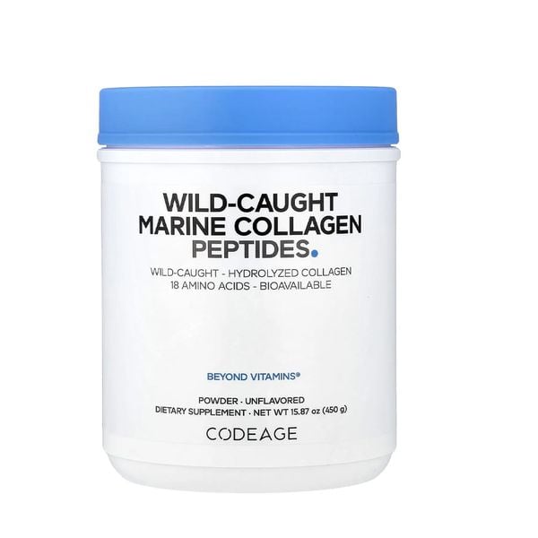 CodeAge  Bổ Sung Collagen Wild-Caught Marine Collagen Peptides 450g | Chiết Xuất Từ Cá Tuyết Bắc Mỹ