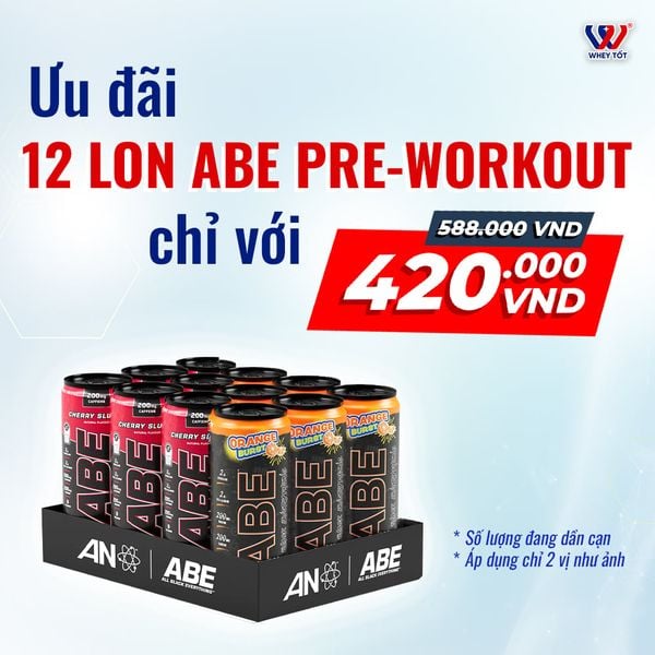 (ĐỘC QUYỀN) Combo Trải Nghiệm 2 Applied Nutrition – Applied Nutrition ABE Pre-Workout 330ML | 2 Vị - 12 lon