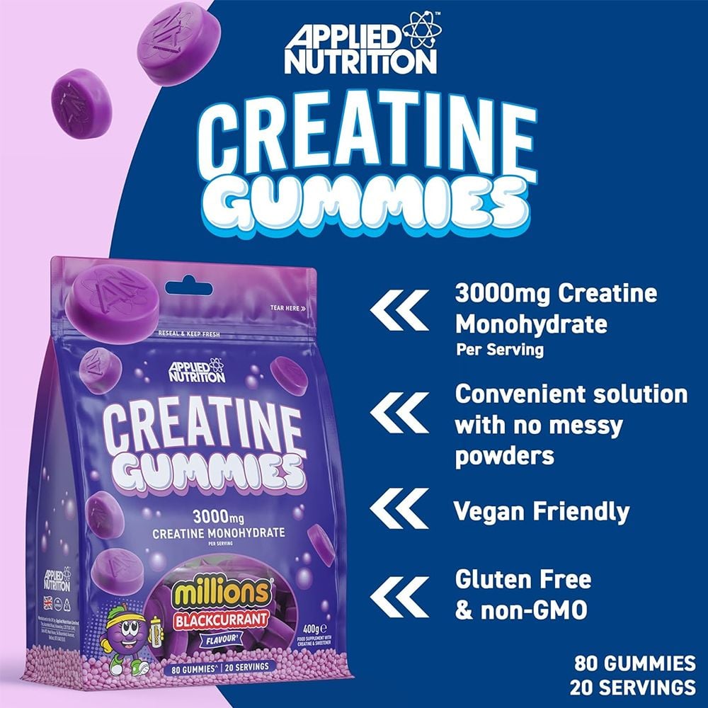 Applied Nutrition Creatine 80 Viên | Dạng Kẹo Dẻo