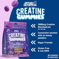Applied Nutrition Creatine 80 Viên | Dạng Kẹo Dẻo