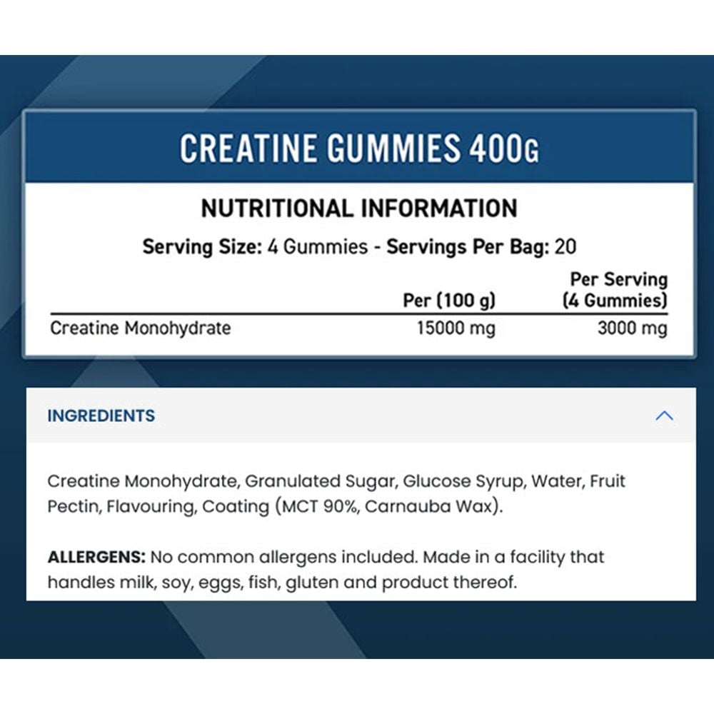 Applied Nutrition Creatine 80 Viên | Dạng Kẹo Dẻo