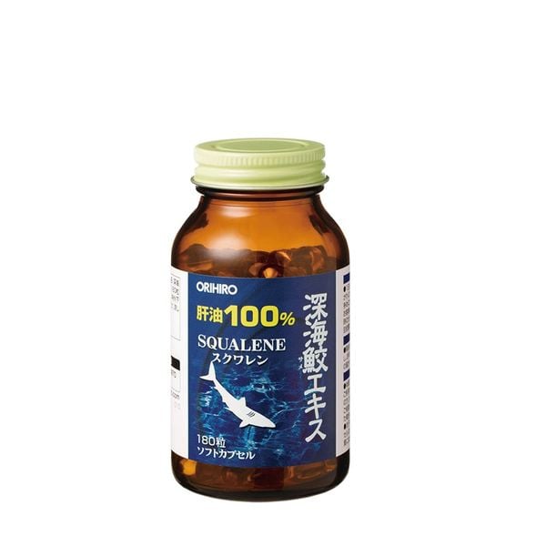 Orihiro Viên Uống Dầu Gan Cá Mập 180 Viên | Giảm Cholesterol, Bảo Vệ Tim Mạch