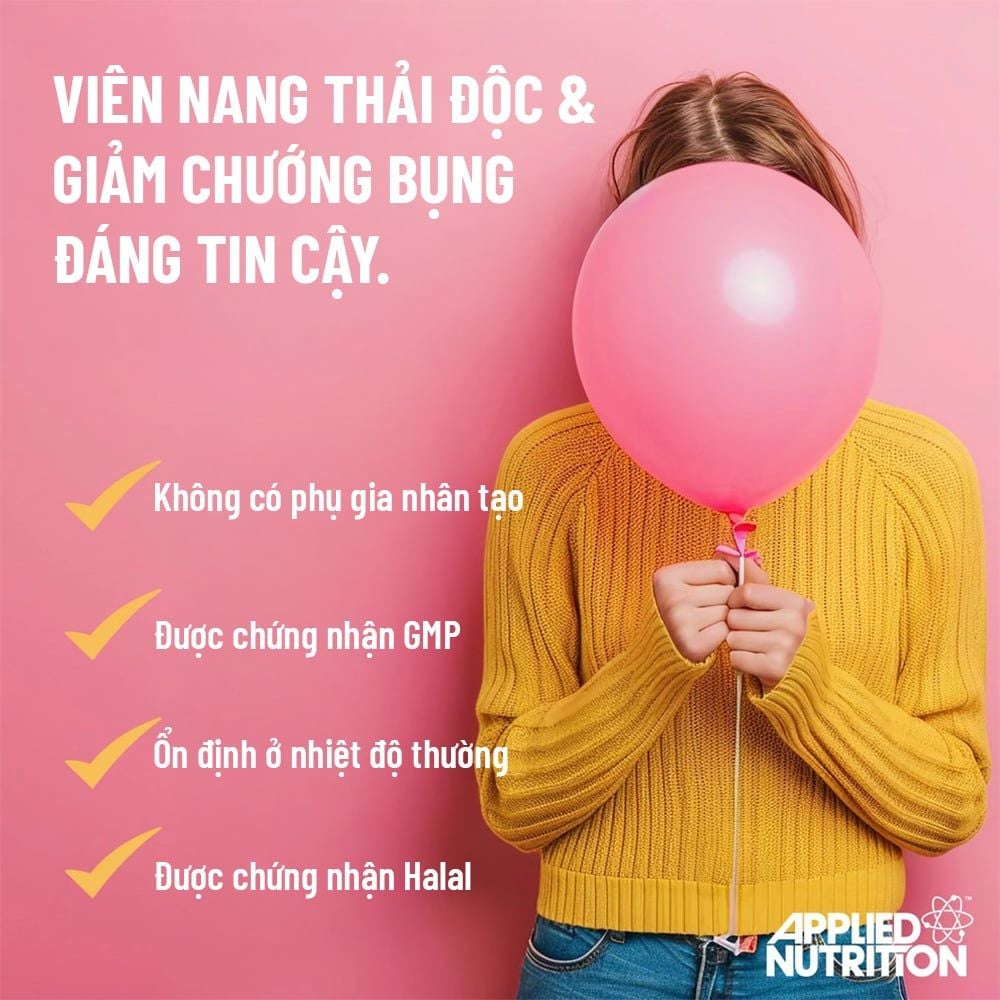 Applied Nutrition Viên Uống Hỗ Trợ Thải Độc và Giảm Chướng Solutions DETOX & DEBLOAT 30 Lần Dùng