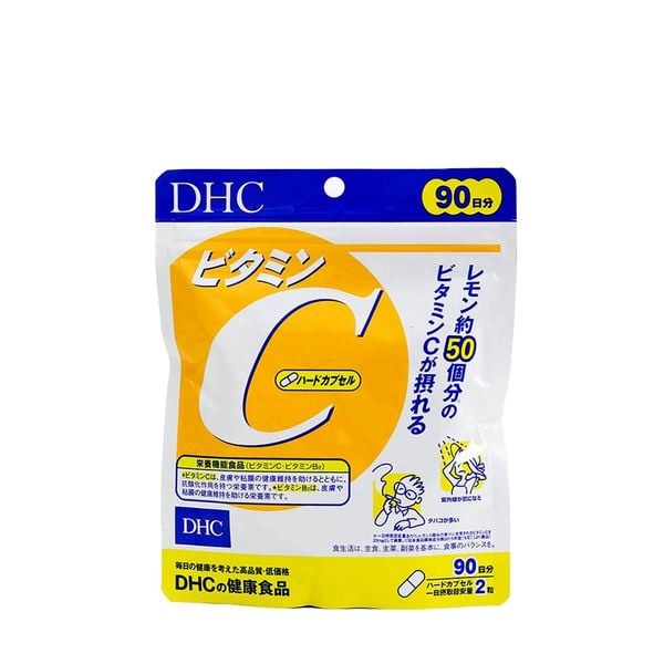 DHC Viên Uống Vitamin C Hard Capsule 90 Lần Dùng | Giảm Thâm, Sa Sáng Mịn