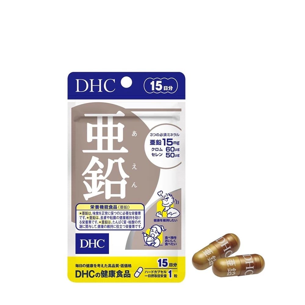 Vien uong DHC ZinC 15 vien ket hop cung vitamin C