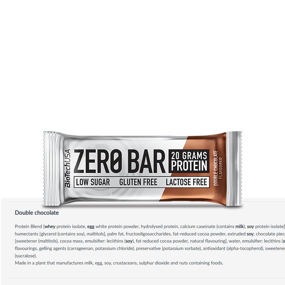 BioTech USA Zero Bar 50g (20 Bánh)