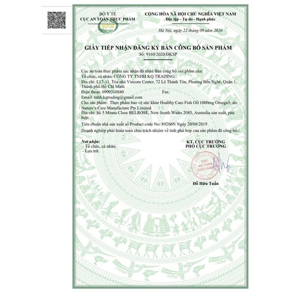 Healthy Care Viên Uống Dầu Cá Omega 3 Fish Oil 1000mg Hỗ Trợ Mắt Sáng, Tốt Cho Tim Mạch - 400 viên