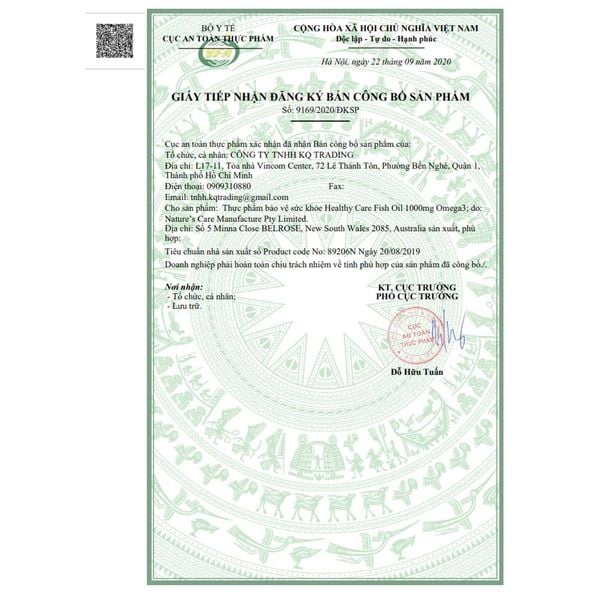 Healthy Care Viên Uống Dầu Cá Omega 3 Fish Oil 1000mg Hỗ Trợ Mắt Sáng, Tốt Cho Tim Mạch 200 Viên