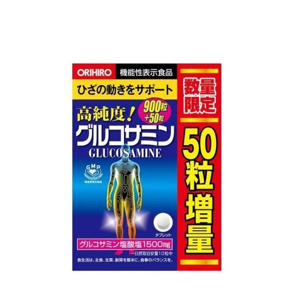Orihiro Viên Uống Hỗ Trợ Xương Khớp, Bổ Sung Glucosamine 1500mg 900 +50 Viên