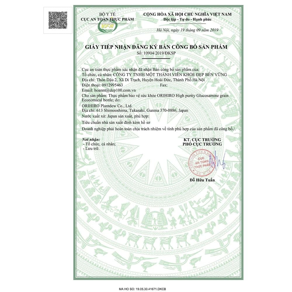 Orihiro Viên Uống Hỗ Trợ Xương Khớp, Bổ Sung Glucosamine 1500mg 360 Viên