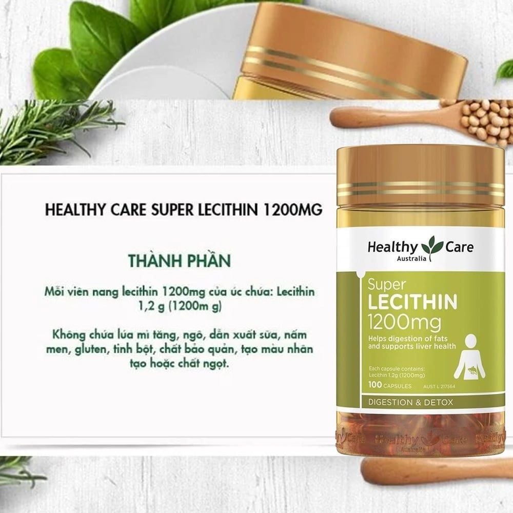 Healthy Care Super Lecithin 1200mg | Viên Uống Mầm Đậu Nành