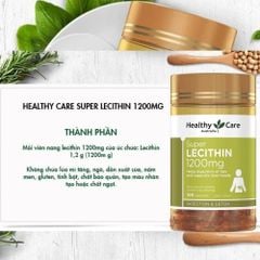 Healthy Care Super Lecithin 1200mg | Viên Uống Mầm Đậu Nành