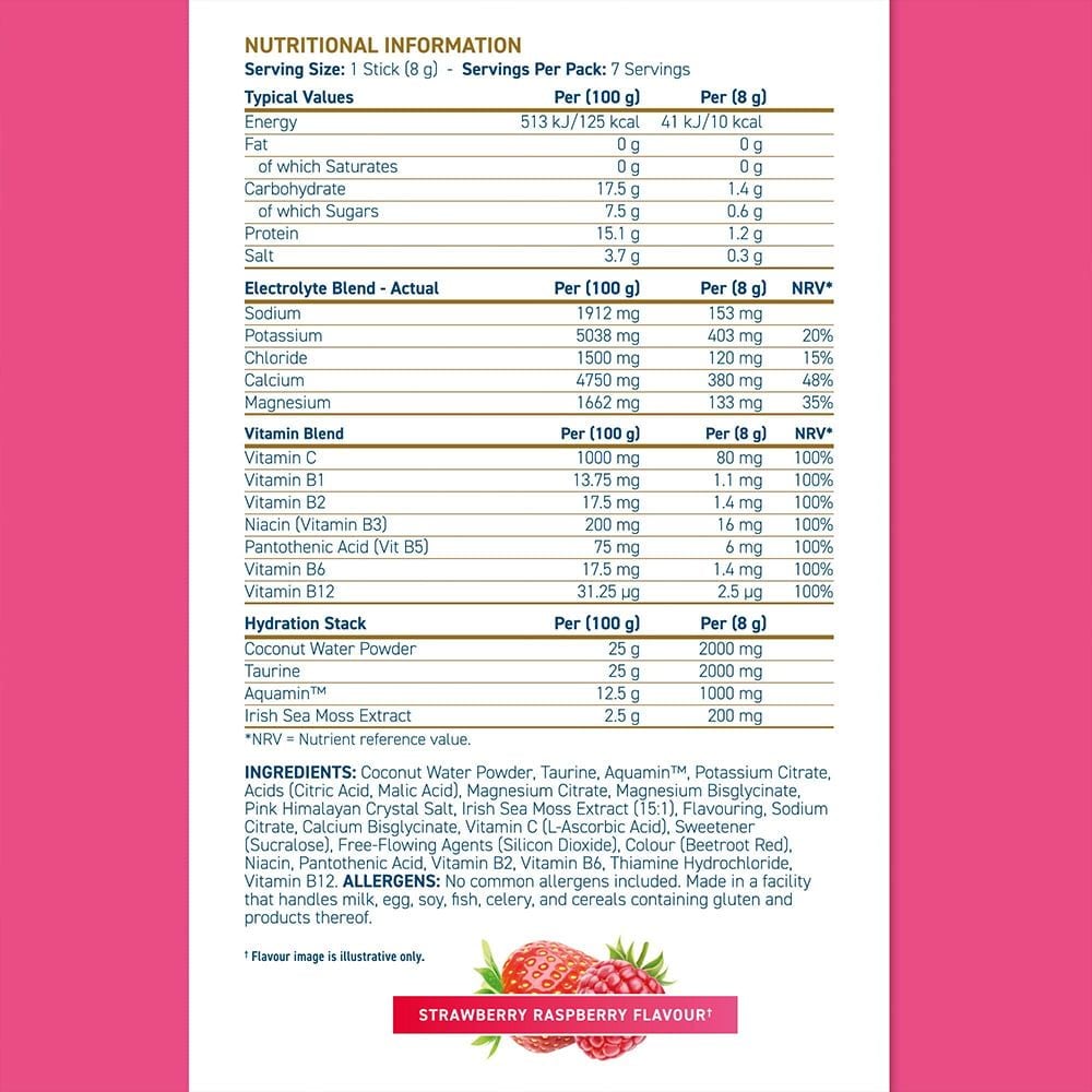 Applied Nutrition Gói Bột Điện Giải Hydration+Electrolyte & Vitamin (7 Gói)