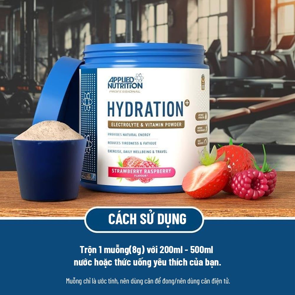 Applied Nutrition Hydration+ Complete Electrolyte & Vitamin Powder 30 Lần Dùng | Bù Nước Và Điện Giải