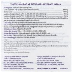 Lactobact Intima 30 viên | Lợi Khuẩn, Việt Quất Và D-Mannose