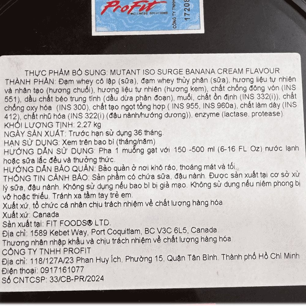 Mutant ISO Surge 5 Lbs (2.27KG | 76 Servings)