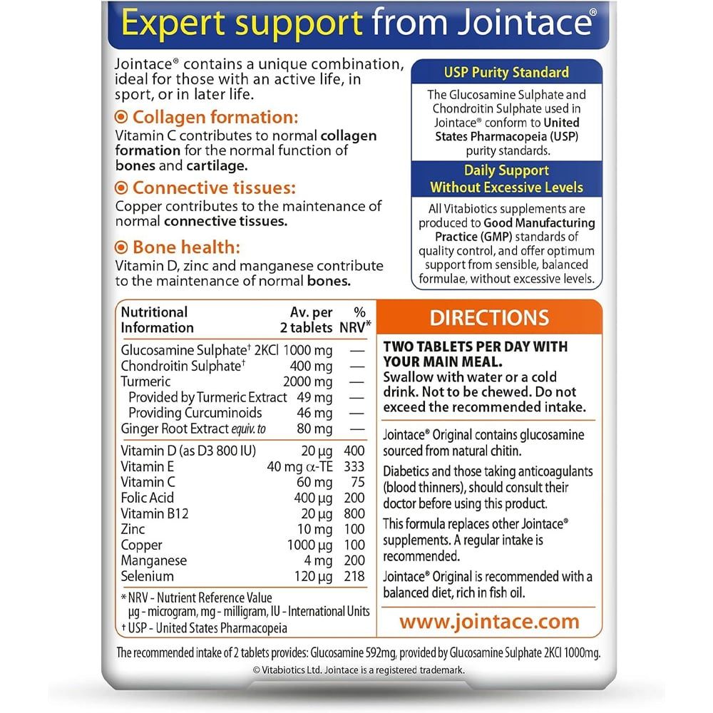 Vitabiotics Jointace Original Bổ Sung Dưỡng Chất Cho Khớp Hộp 30 viên