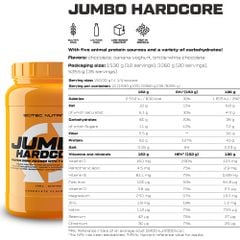 Scitec Jumbo Hardcore 1530G (10 Servings) | Phát Triển Cân Nặng - Cơ Bắp