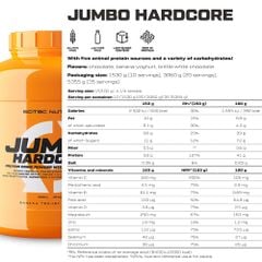 Scitec Jumbo Hardcore 3060G (20 Servings) | Hàm Lượng Protein Cao, Hỗ Trợ Cân Nặng